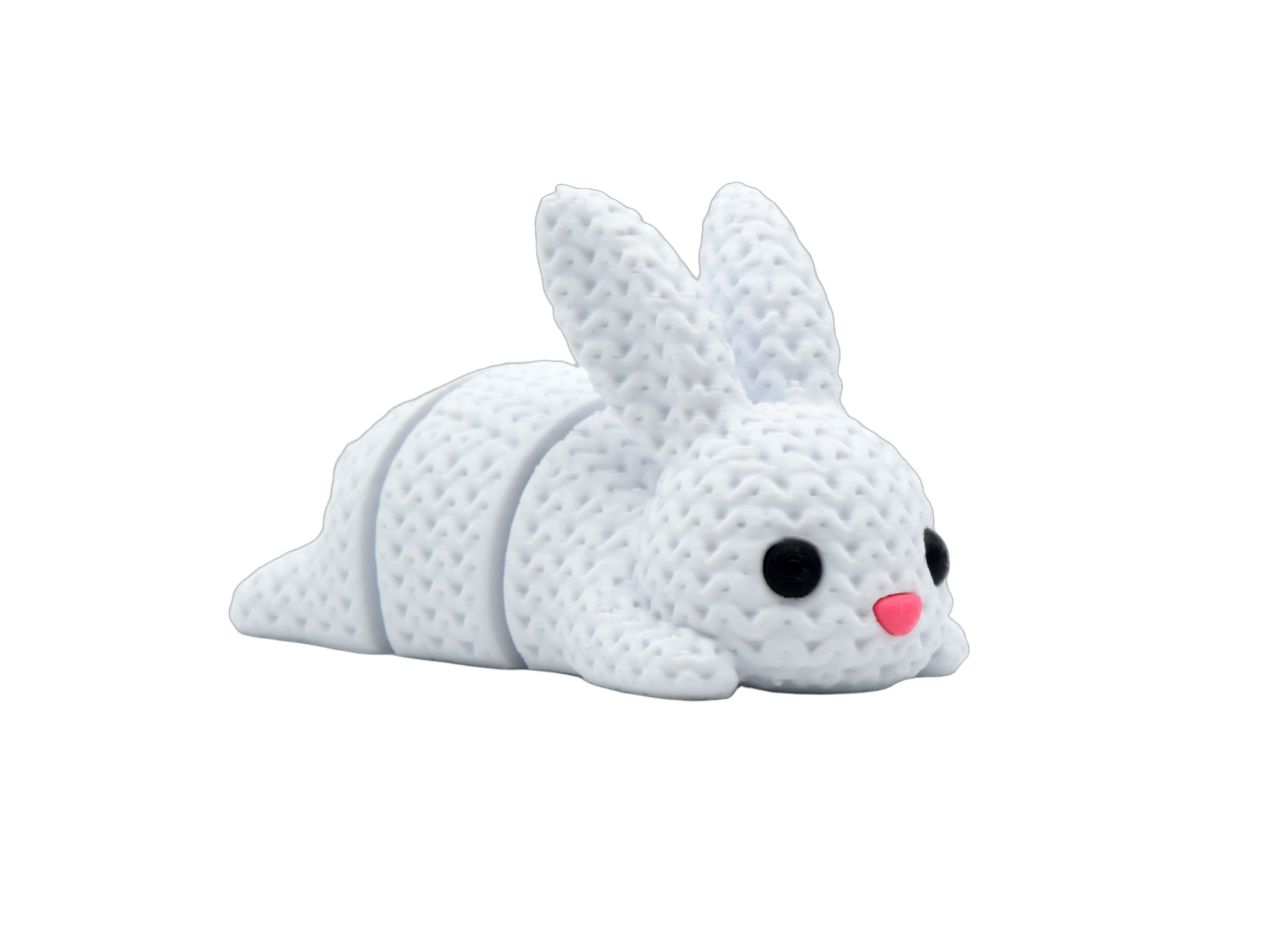 Articulated Bunny Rabbit animal figure with knit-inspired texture – Way2Cute.co.uk