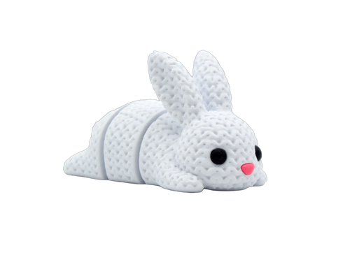 Articulated Bunny Rabbit animal figure with knit-inspired texture – Way2Cute.co.uk