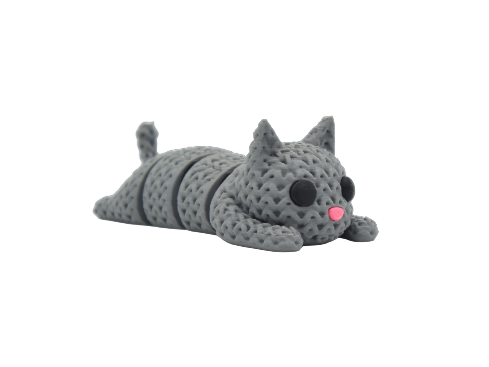 Articulated Cat animal figure with knit-inspired texture – Way2Cute.co.uk