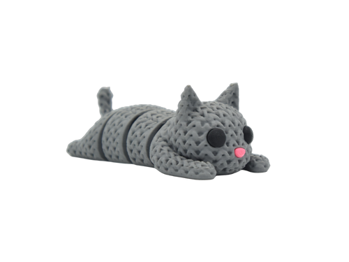 Articulated Cat animal figure with knit-inspired texture – Way2Cute.co.uk