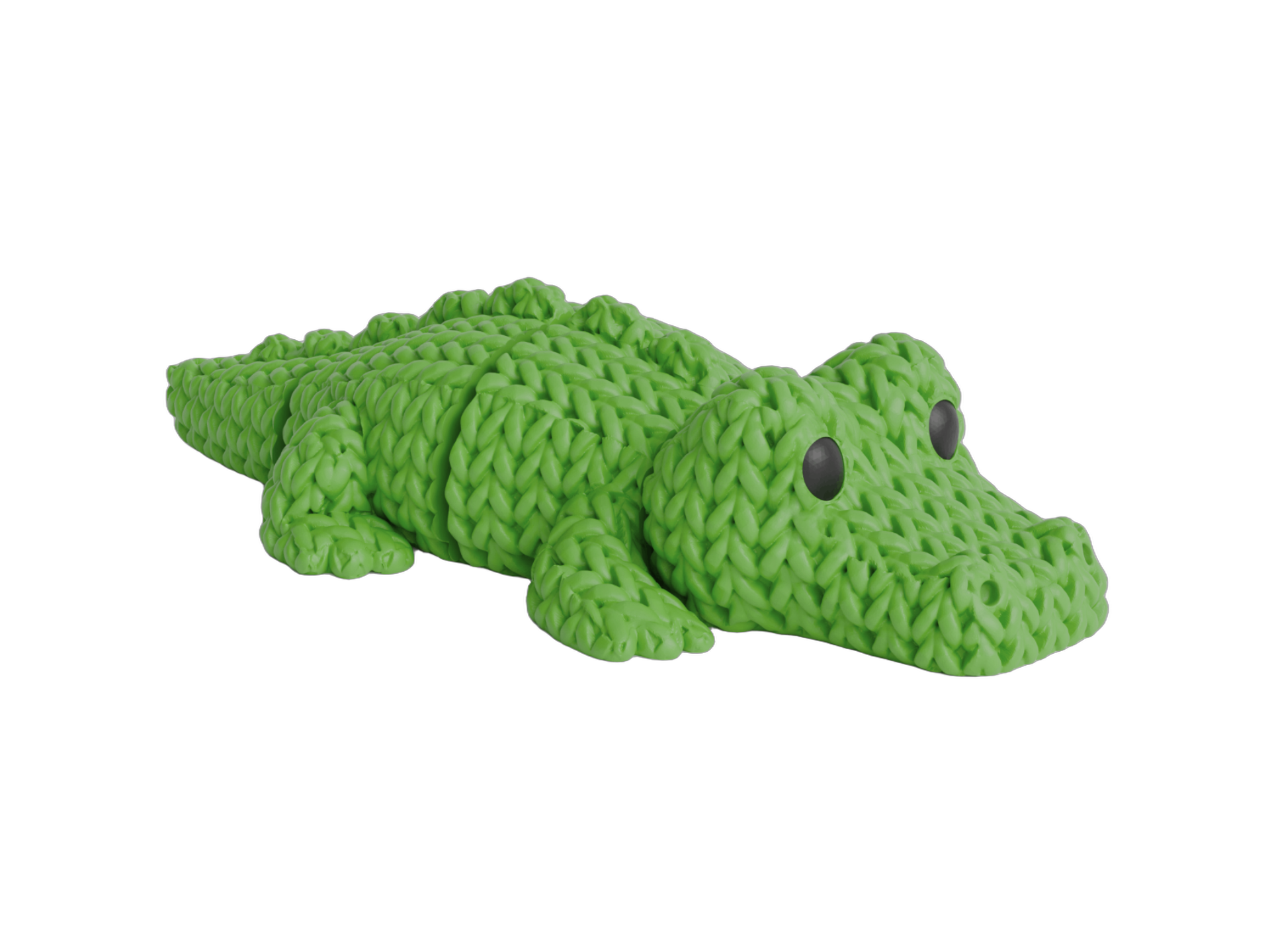 Articulated Crocodile animal figure with knit-inspired texture – Way2Cute.co.uk