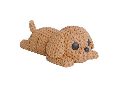Articulated Dog animal figure with knit-inspired texture – Way2Cute.co.uk