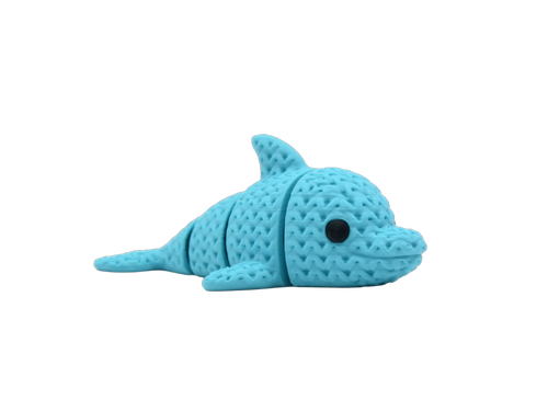 Articulated Dolphin animal figure with knit-inspired texture – Way2Cute.co.uk