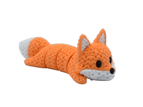 Articulated Fox animal figure with knit-inspired texture – Way2Cute.co.uk