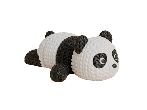 Articulated Panda animal figure with knit-inspired texture – Way2Cute.co.uk