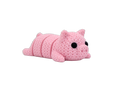 Articulated Pig Flexi Keychain animal figure with knit-inspired texture – Way2Cute.co.uk