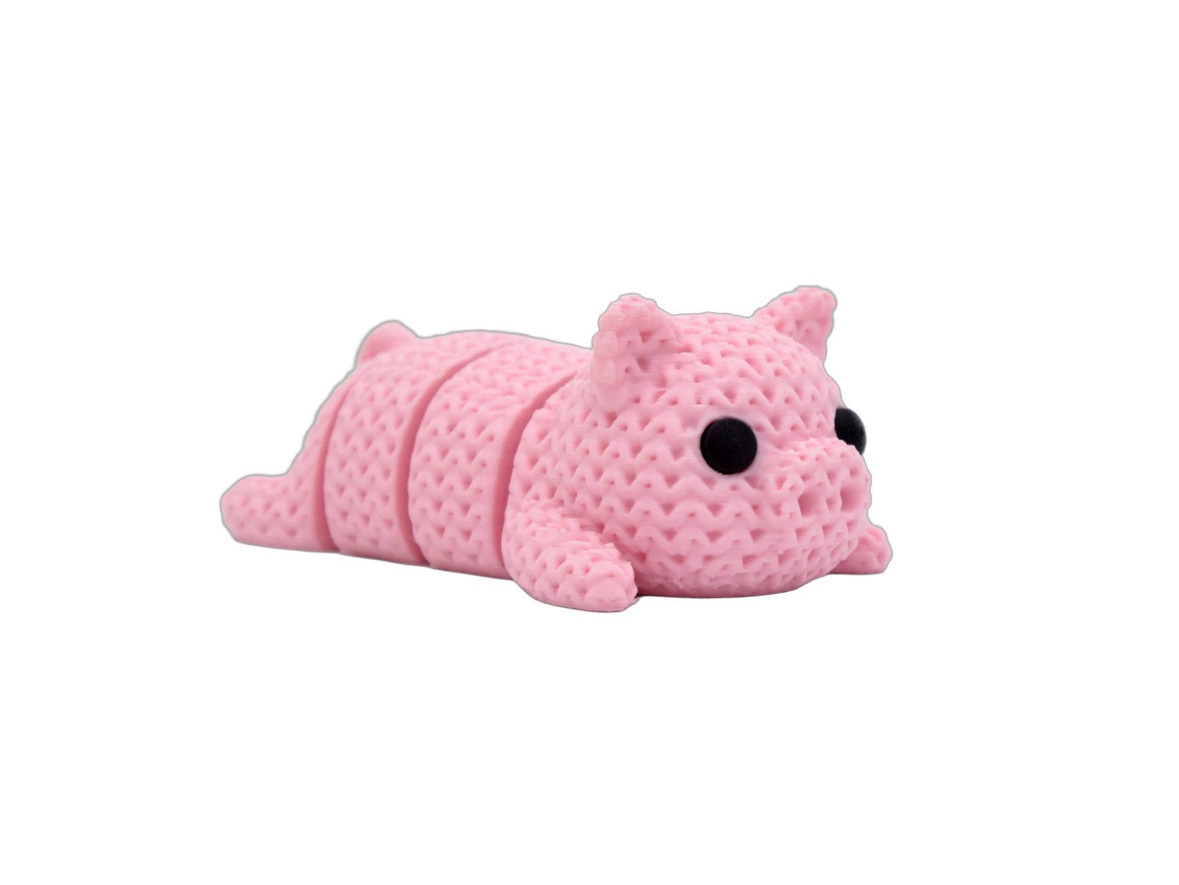 Articulated Pig Flexi Keychain animal figure with knit-inspired texture – Way2Cute.co.uk