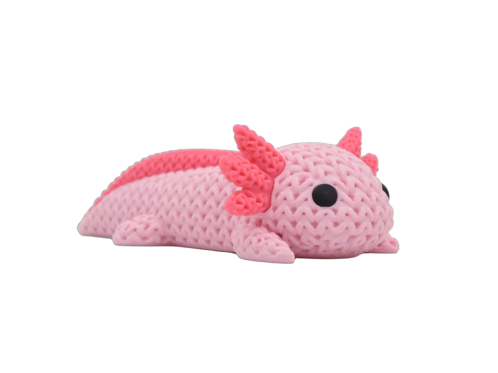 Axolotl animal figure with knit-inspired texture – Way2Cute.co.uk