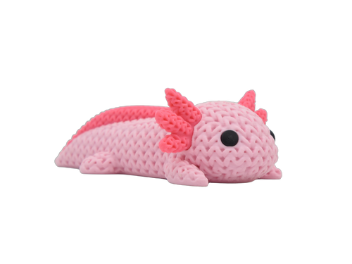 Axolotl animal figure with knit-inspired texture – Way2Cute.co.uk