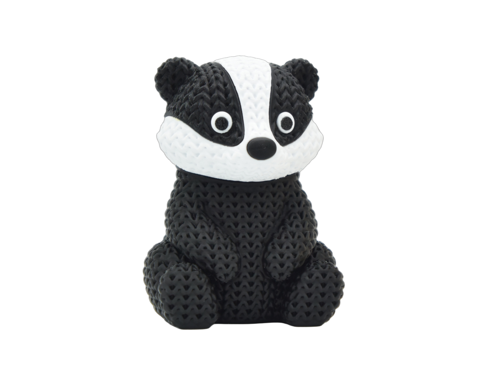 Badger animal figure with knit-inspired texture – Way2Cute.co.uk