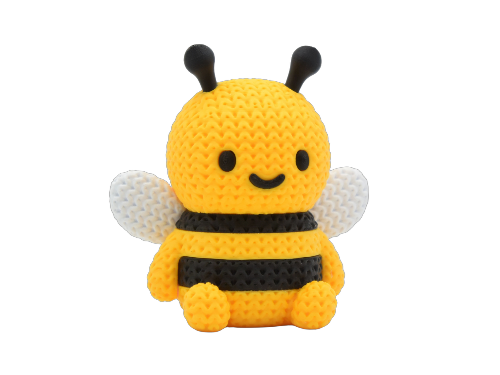 Bee animal figure with knit-inspired texture – Way2Cute.co.uk