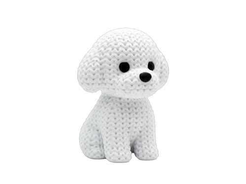 Bichon Frise Dog animal figure with knit-inspired texture – Way2Cute.co.uk