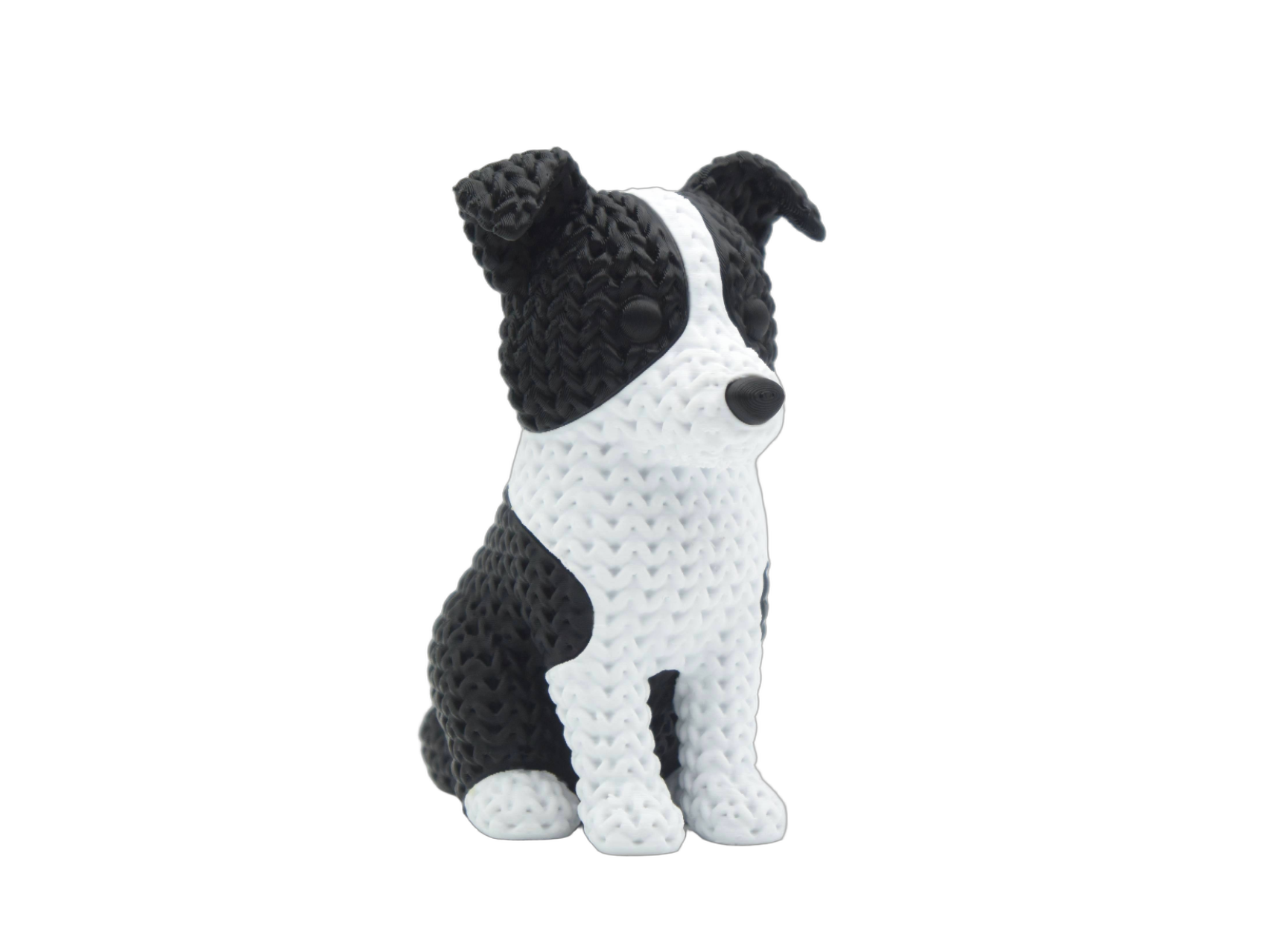Border Collie Dog animal figure with knit-inspired texture – Way2Cute.co.uk