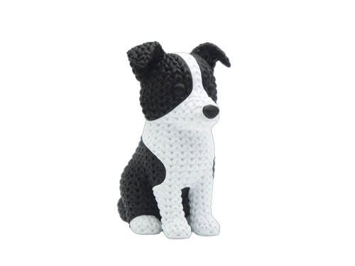 Border Collie Dog animal figure with knit-inspired texture – Way2Cute.co.uk