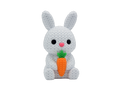 Bunny With Carrot - Easter animal figure with knit-inspired texture – Way2Cute.co.uk
