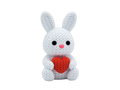 Bunny With Heart - Easter animal figure with knit-inspired texture – Way2Cute.co.uk
