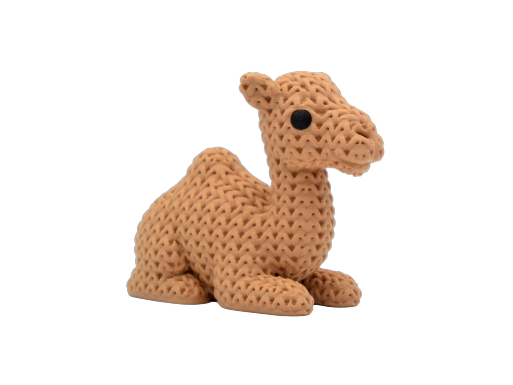 Camel animal figure with knit-inspired texture – Way2Cute.co.uk