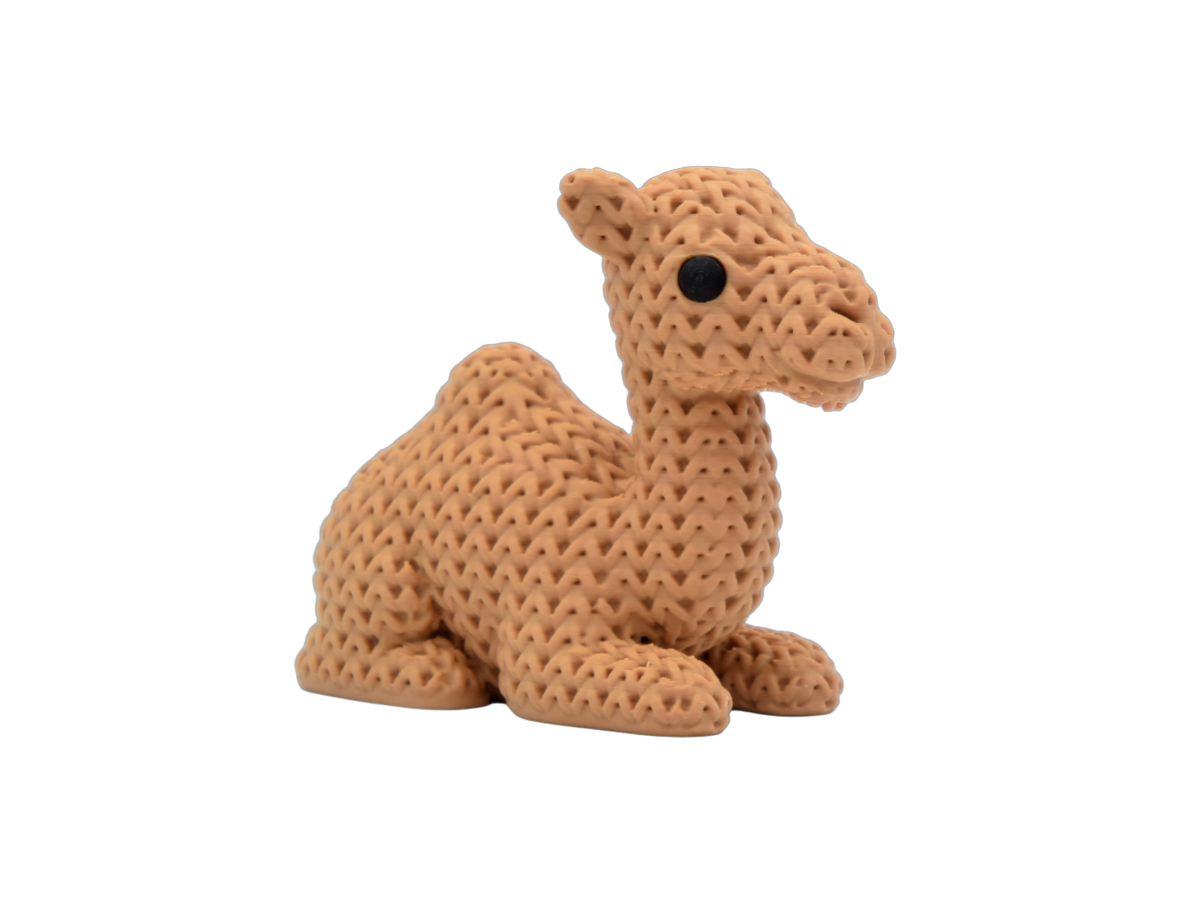 Camel animal figure with knit-inspired texture – Way2Cute.co.uk