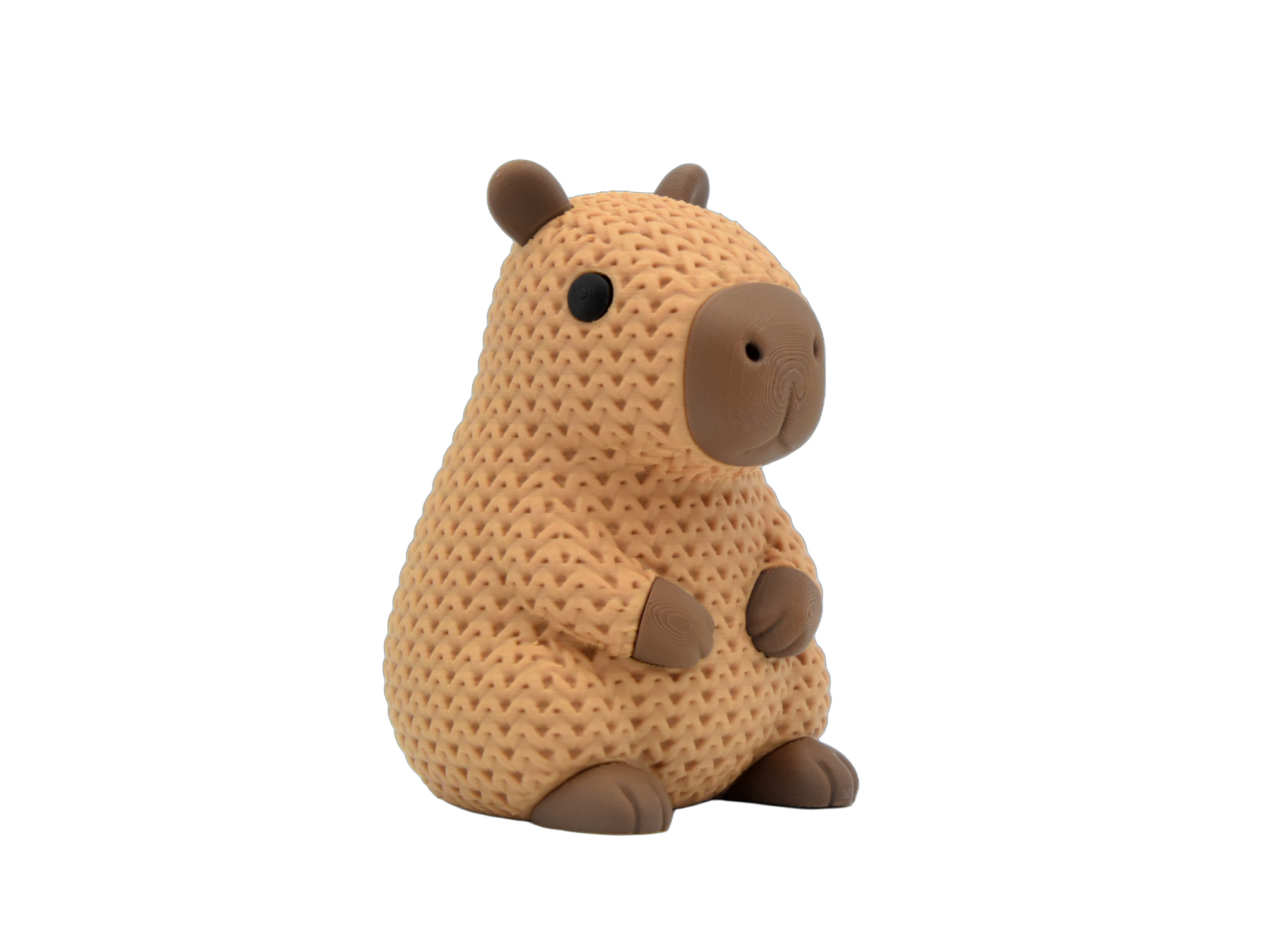 Capybara animal figure with knit-inspired texture – Way2Cute.co.uk