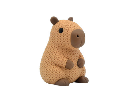 Capybara animal figure with knit-inspired texture – Way2Cute.co.uk