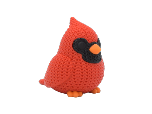 Cardinal Bird animal figure with knit-inspired texture – Way2Cute.co.uk