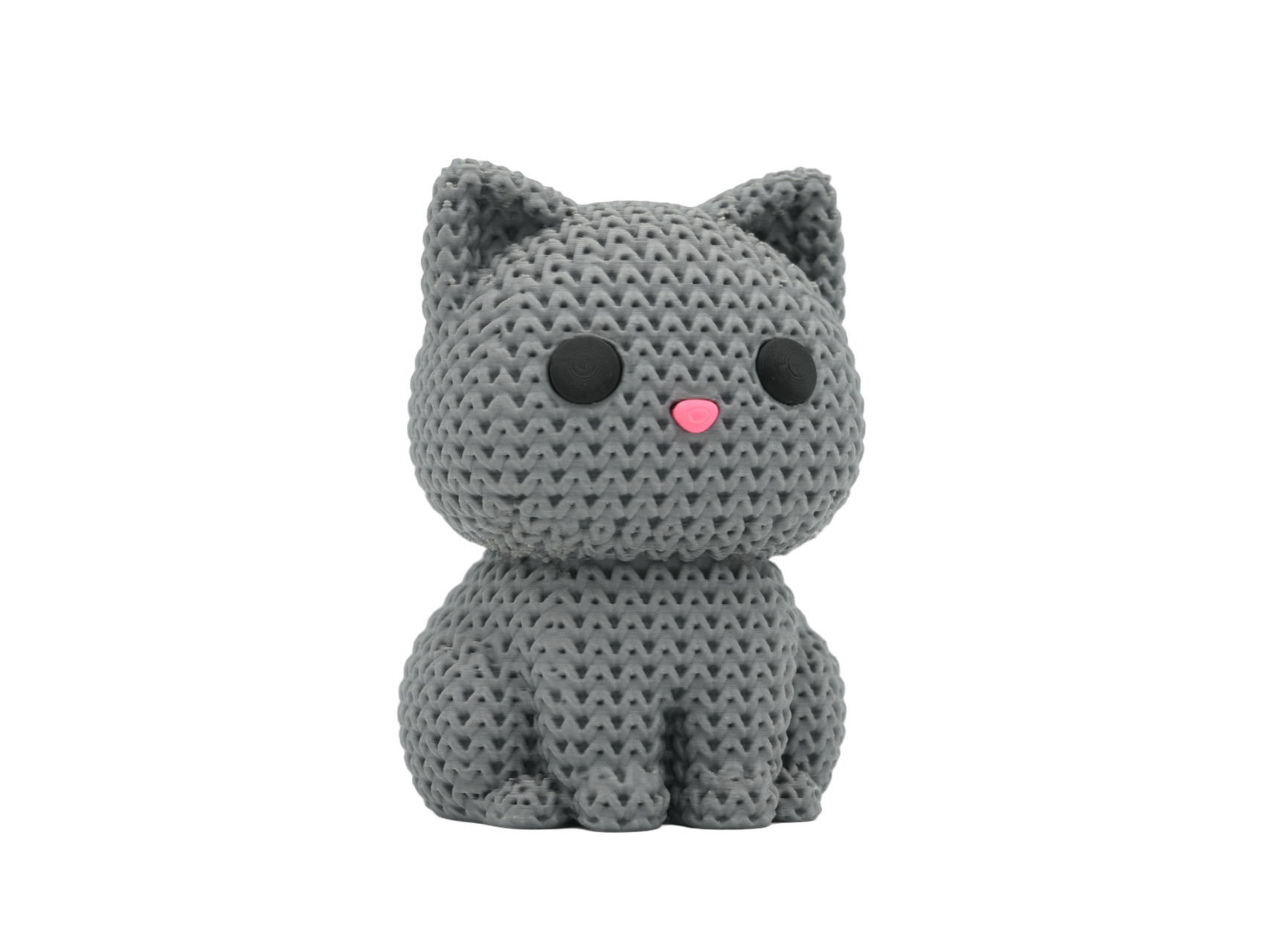 Cat animal figure with knit-inspired texture – Way2Cute.co.uk