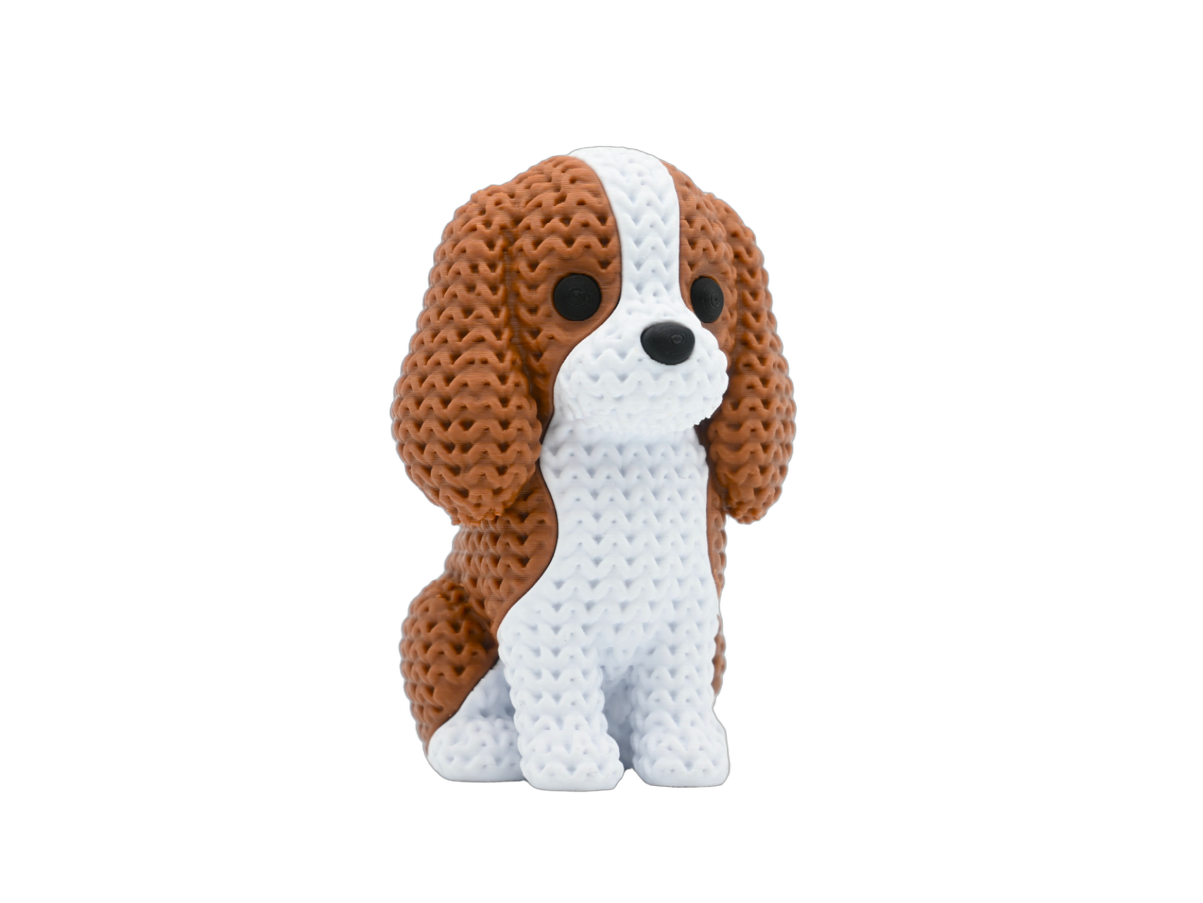 Cavalier King Charles Spaniel Dog animal figure with knit-inspired texture – Way2Cute.co.uk