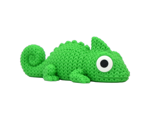 Chameleon animal figure with knit-inspired texture – Way2Cute.co.uk