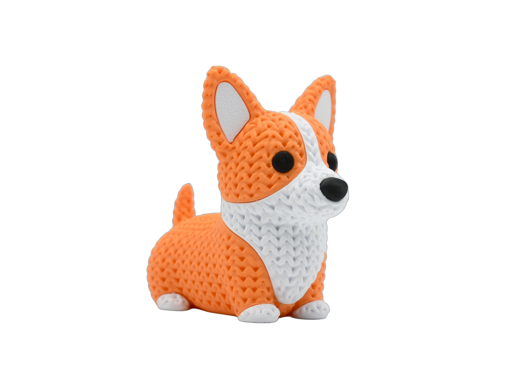 Corgi Dog animal figure with knit-inspired texture – Way2Cute.co.uk