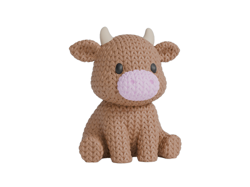 Cow animal figure with knit-inspired texture – Way2Cute.co.uk