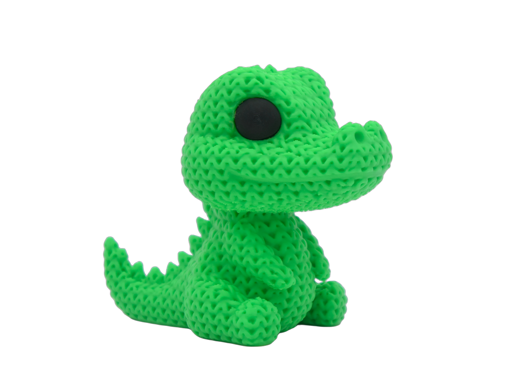 Crocodile animal figure with knit-inspired texture – Way2Cute.co.uk