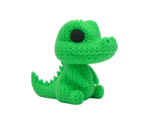 Crocodile animal figure with knit-inspired texture – Way2Cute.co.uk