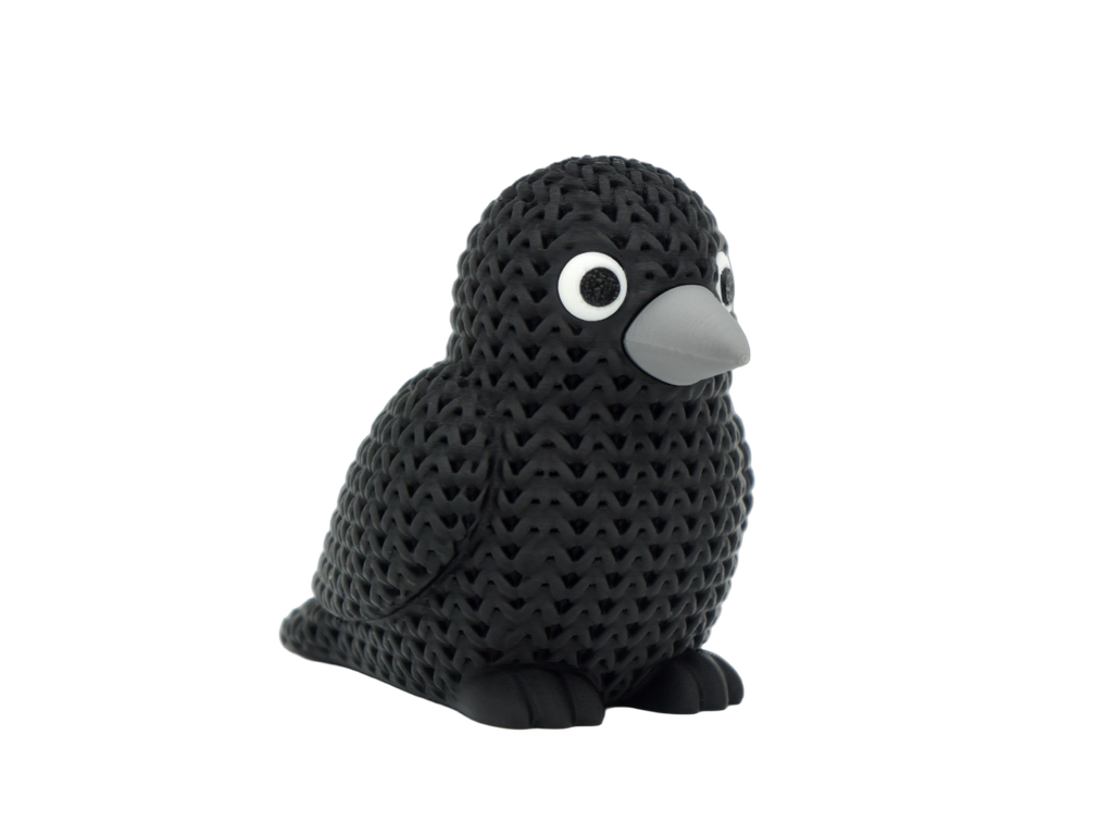 Crow animal figure with knit-inspired texture – Way2Cute.co.uk