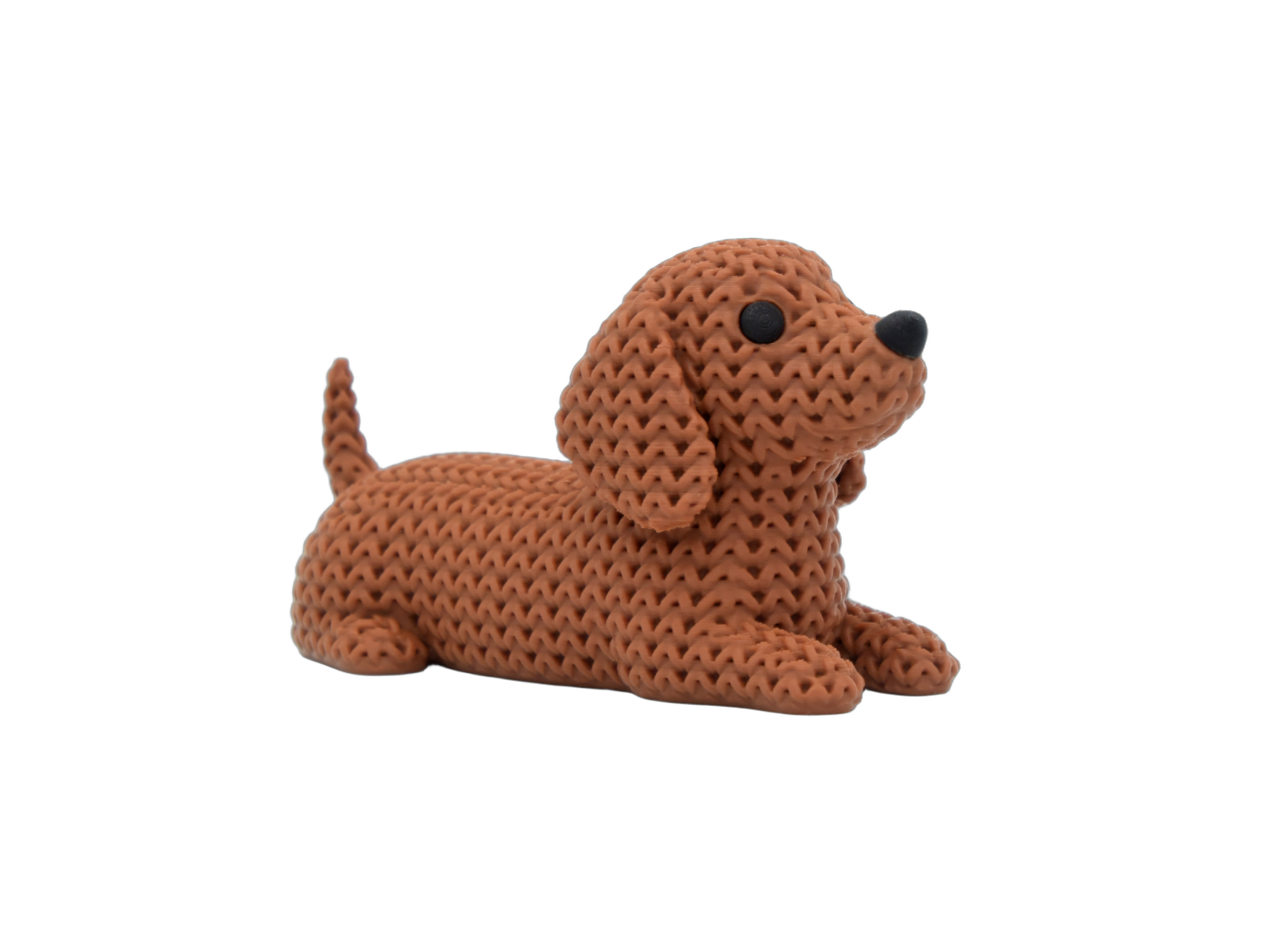 Dachshund Dog animal figure with knit-inspired texture – Way2Cute.co.uk