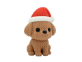 Dog with Santa Hat animal figure with knit-inspired texture – Way2Cute.co.uk