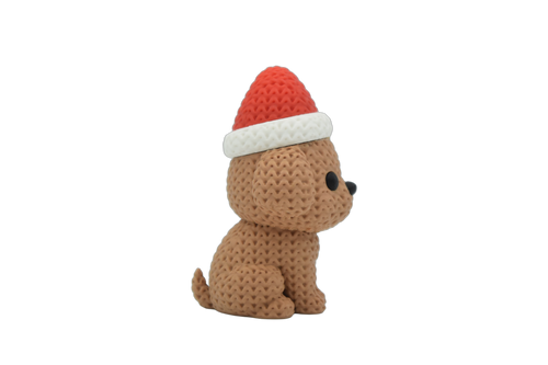 Dog with Santa Hat – additional product view 2 – Way2Cute.co.uk