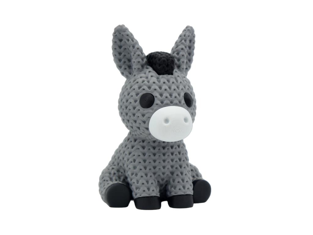 Donkey animal figure with knit-inspired texture – Way2Cute.co.uk