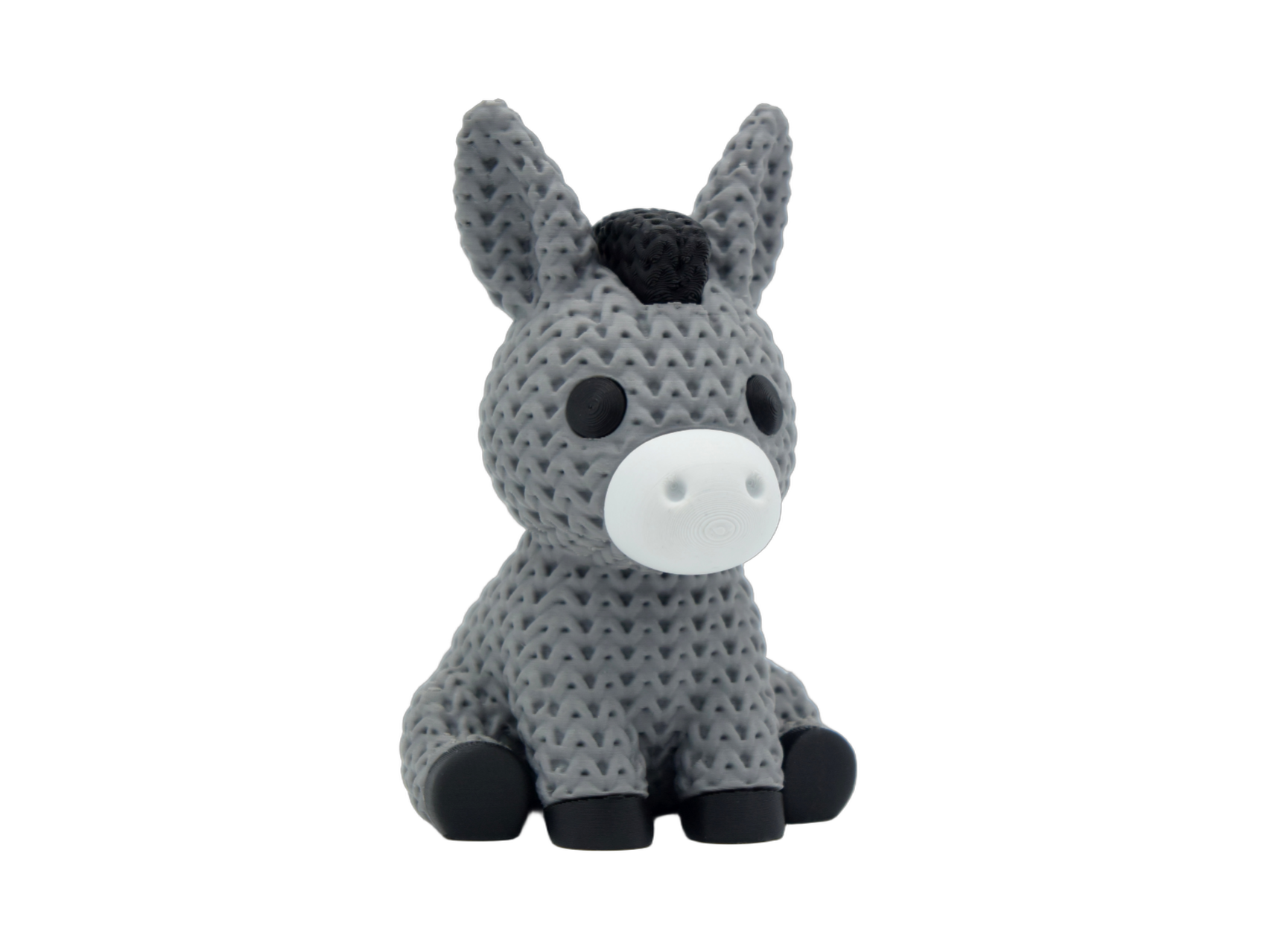 Donkey animal figure with knit-inspired texture – Way2Cute.co.uk