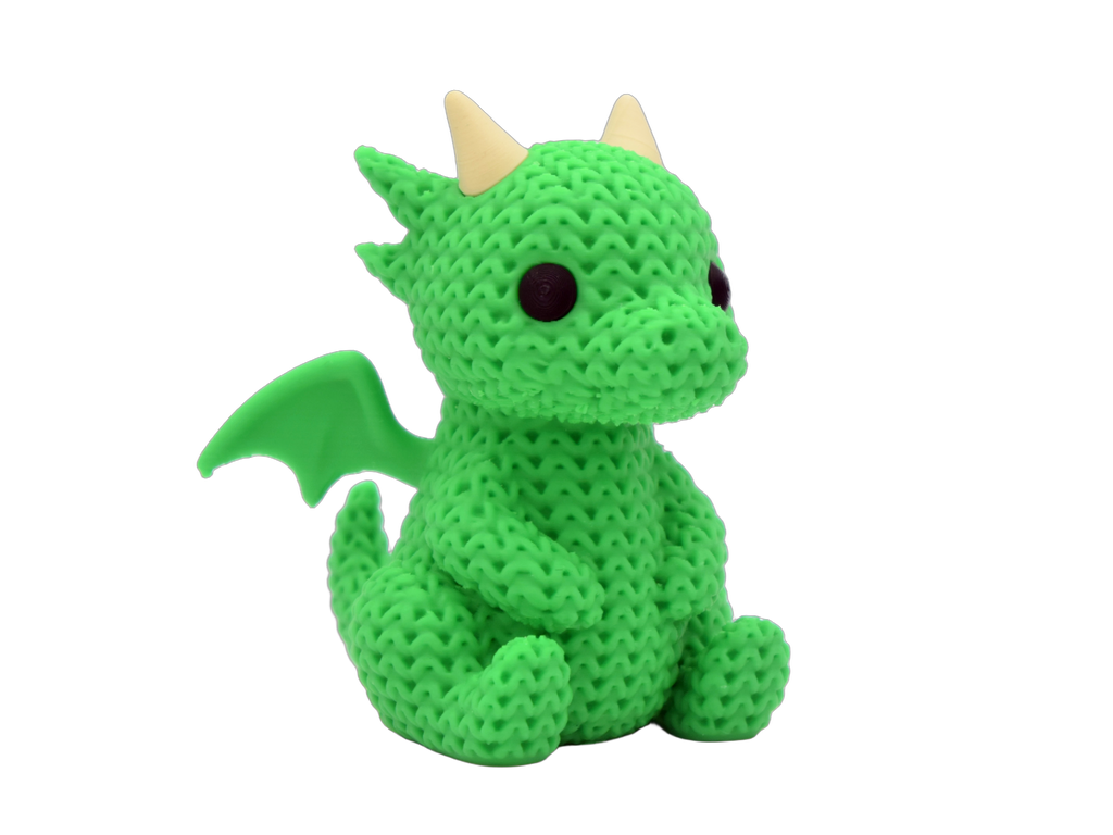 Dragon animal figure with knit-inspired texture – Way2Cute.co.uk