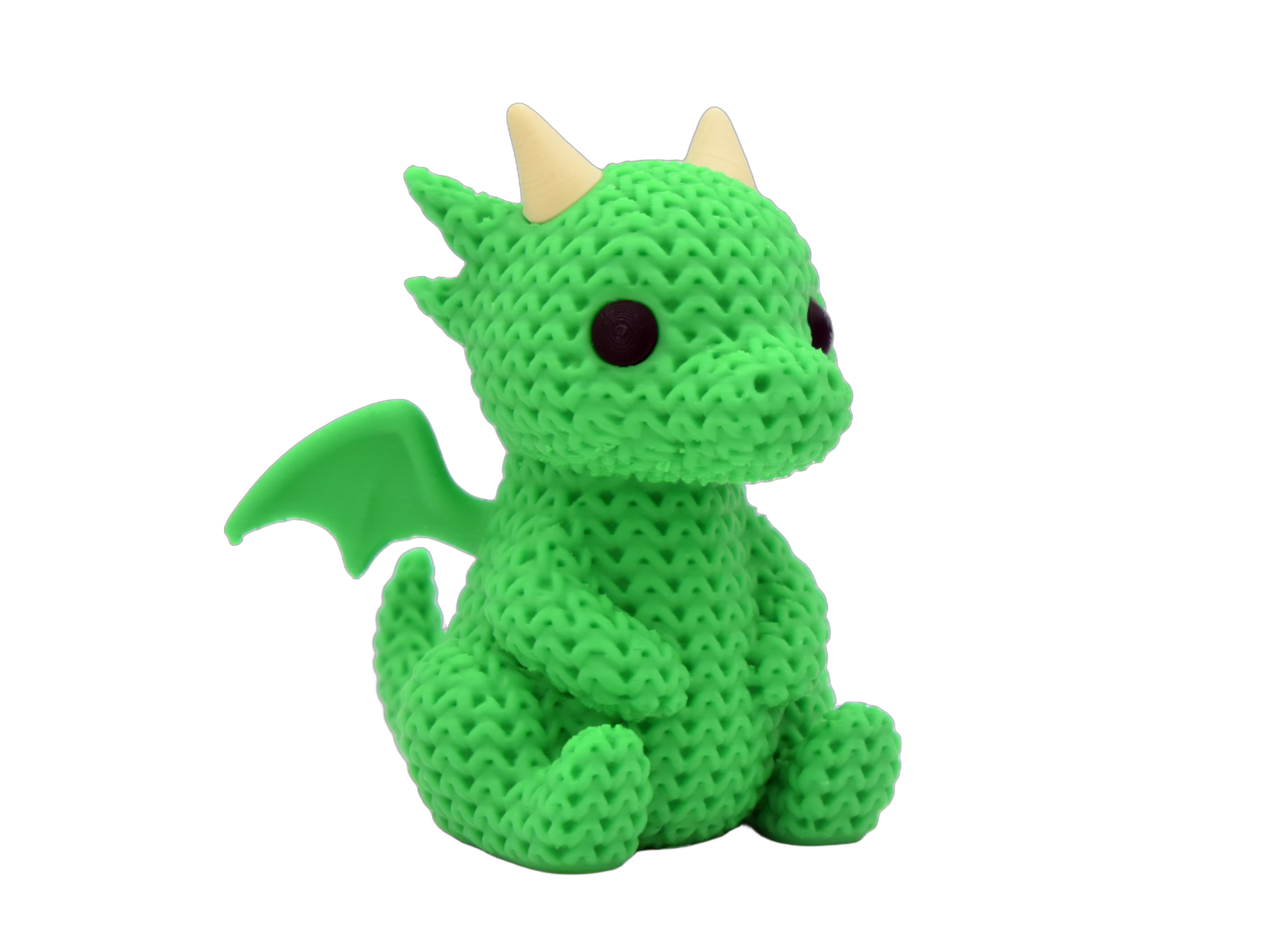 Dragon animal figure with knit-inspired texture – Way2Cute.co.uk
