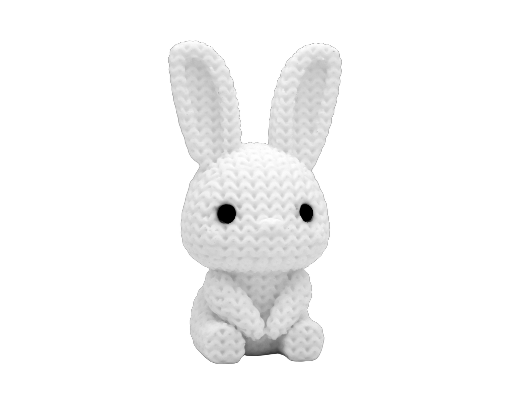Easter Bunny Rabbit animal figure with knit-inspired texture – Way2Cute.co.uk