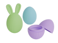Easter Egg Container With Bunny Ears animal figure with knit-inspired texture – Way2Cute.co.uk