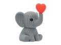 Elephant Blowing Heart animal figure with knit-inspired texture – Way2Cute.co.uk