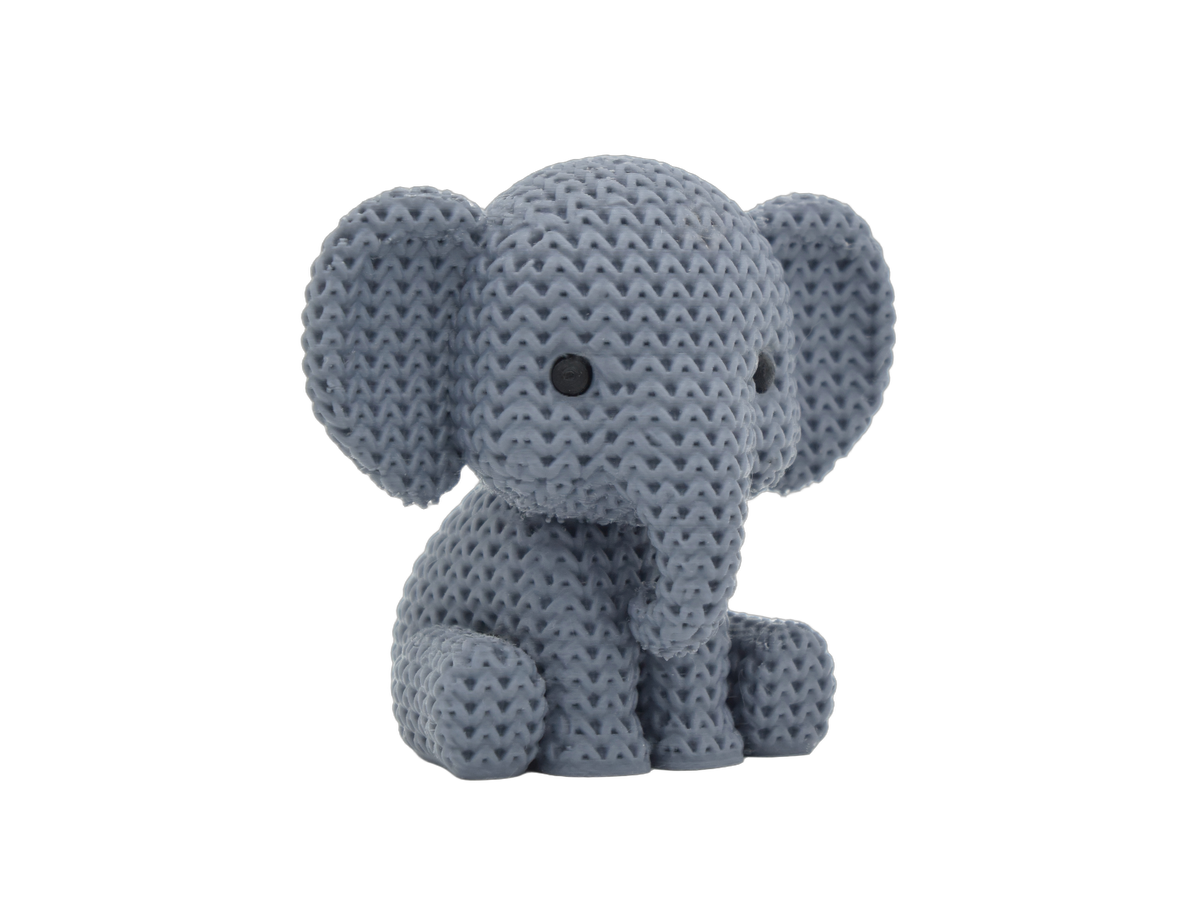 Elephant animal figure with knit-inspired texture – Way2Cute.co.uk
