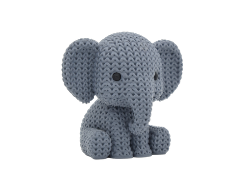 Elephant animal figure with knit-inspired texture – Way2Cute.co.uk