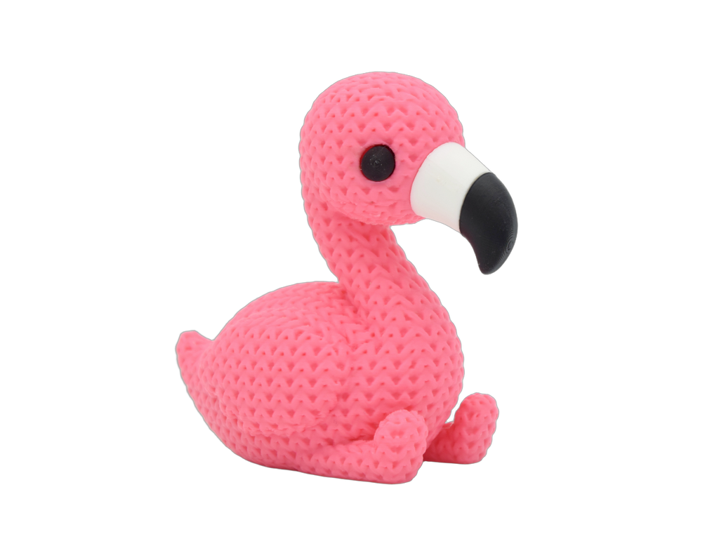Flamingo animal figure with knit-inspired texture – Way2Cute.co.uk