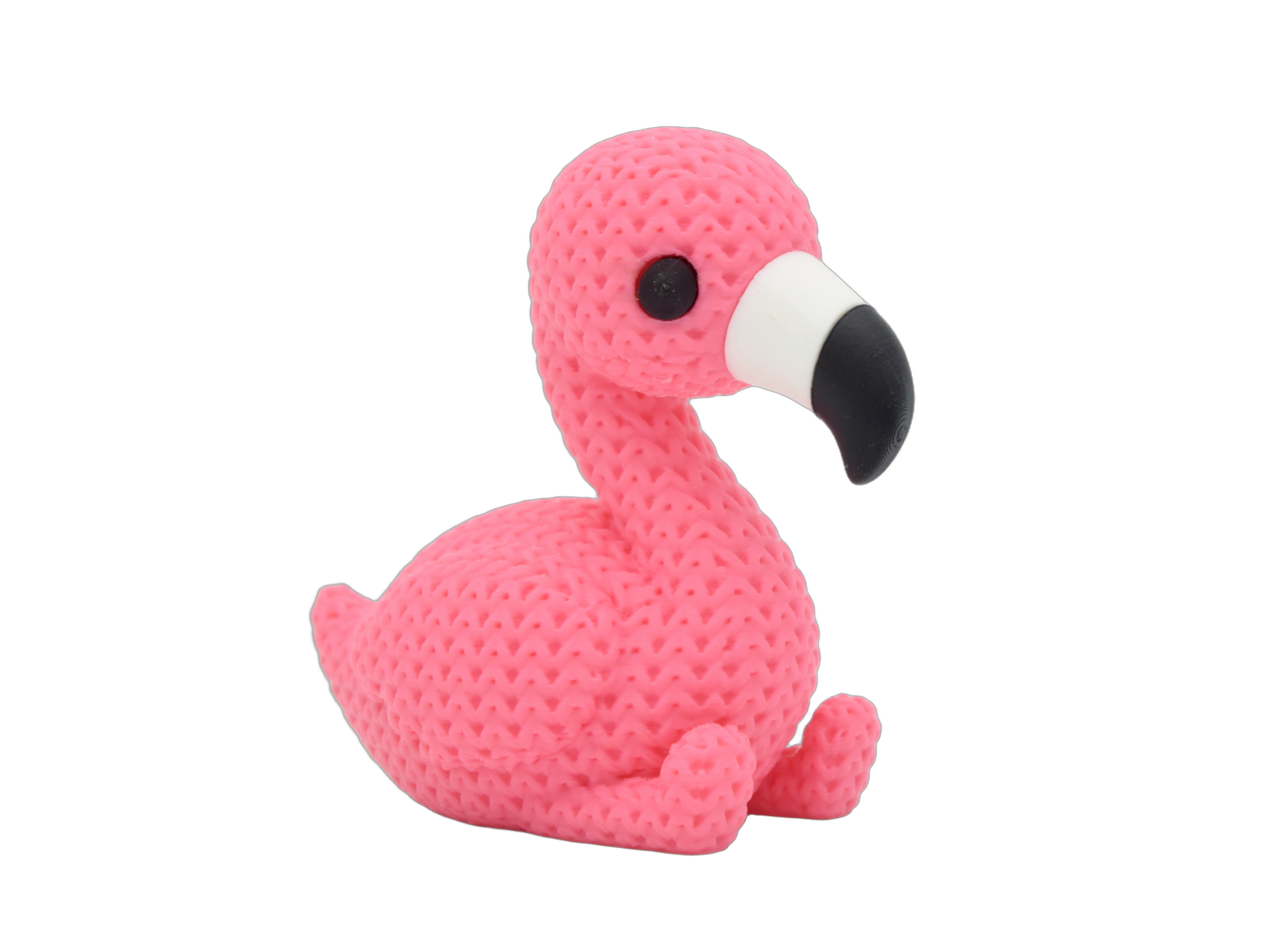 Flamingo animal figure with knit-inspired texture – Way2Cute.co.uk