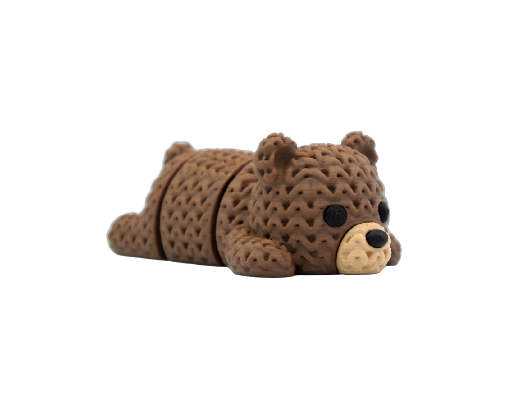 Flexi Bear animal figure with knit-inspired texture – Way2Cute.co.uk