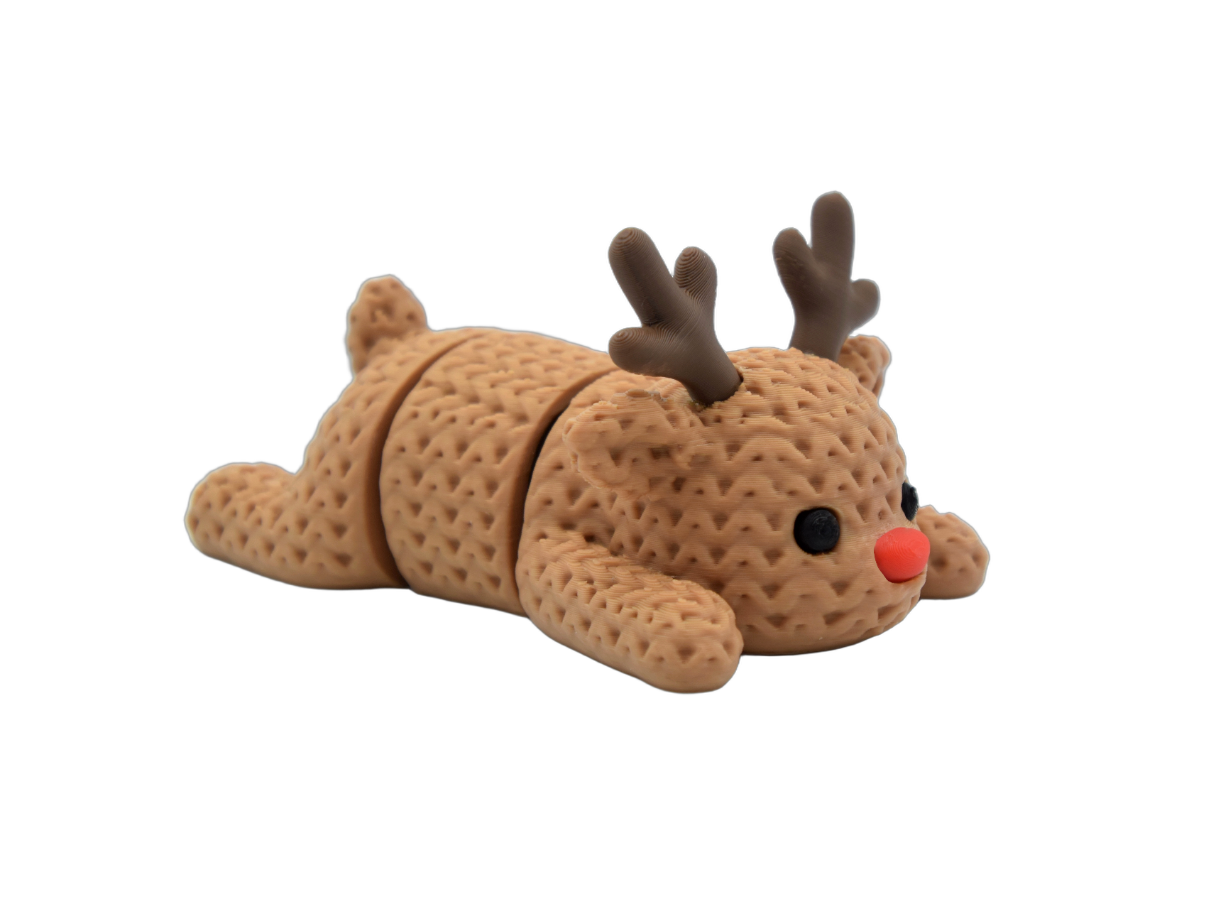 Flexi Reindeer animal figure with knit-inspired texture – Way2Cute.co.uk