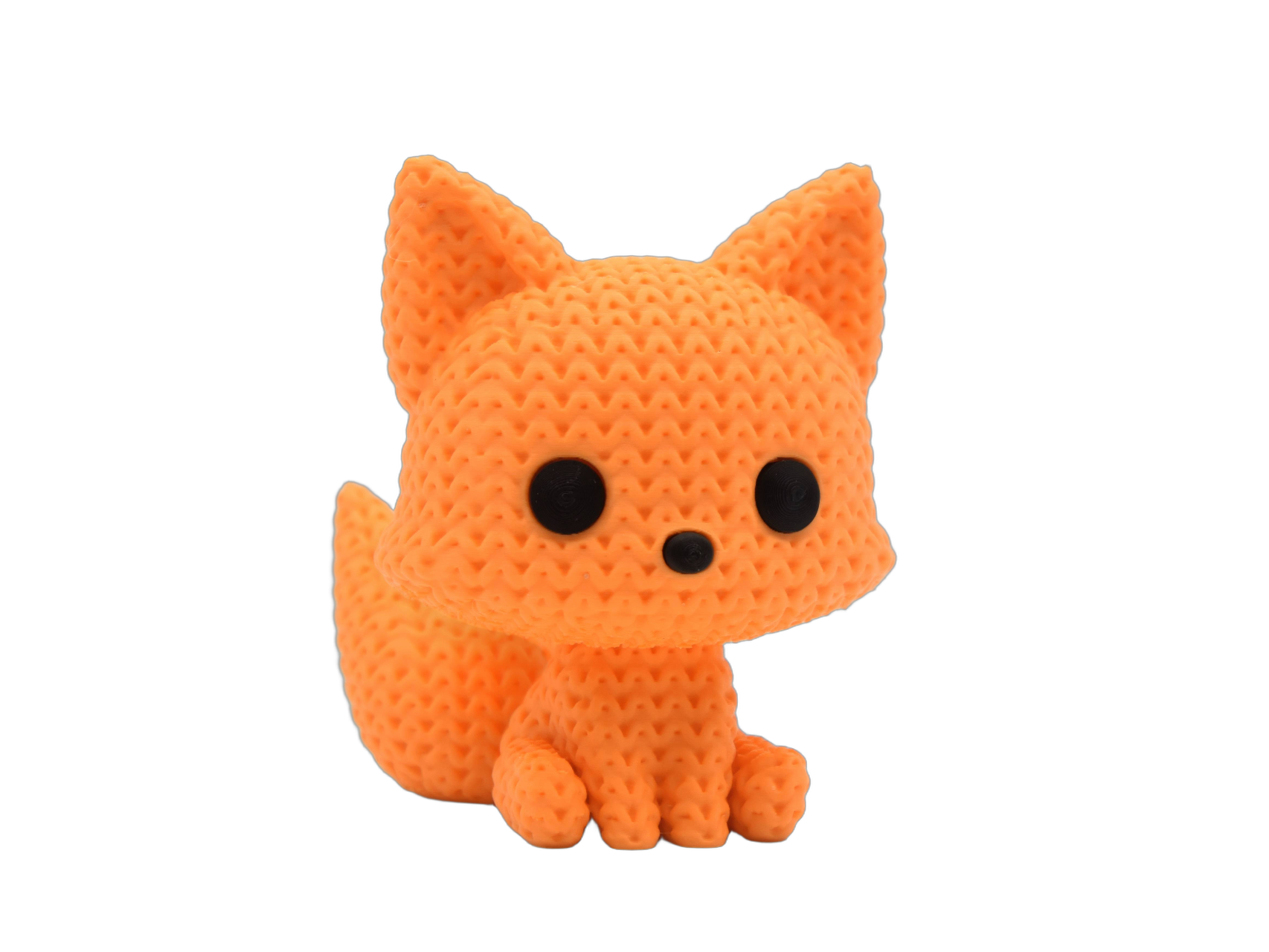 Fox animal figure with knit-inspired texture – Way2Cute.co.uk